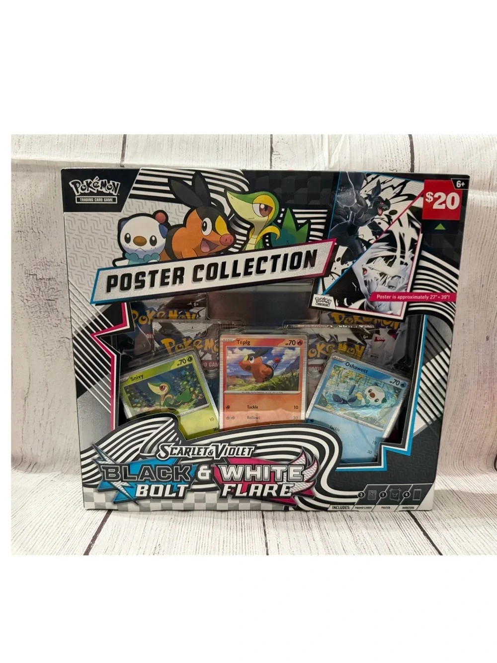 Pokémon Scarlet & Violet Black & White Bolt Flare Poster Collection